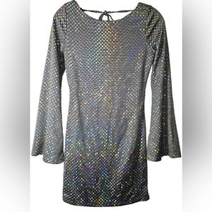 Sparkling Silver Mini Dress